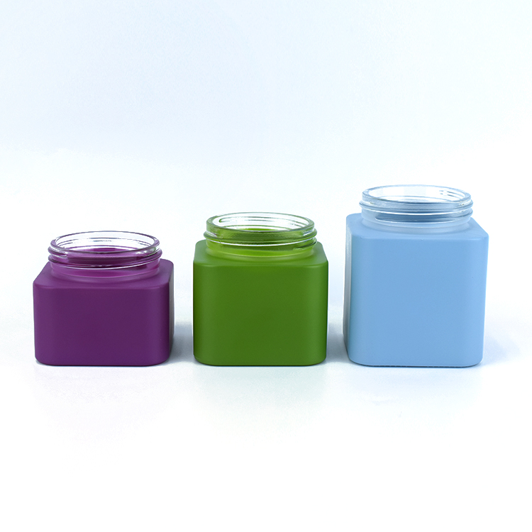 Square glass jar