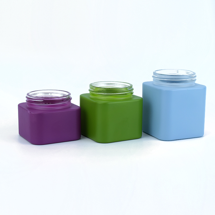 Square glass jar