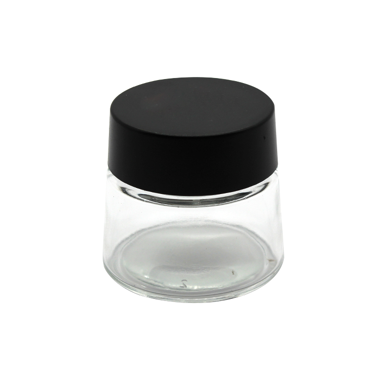 Conical glass jar