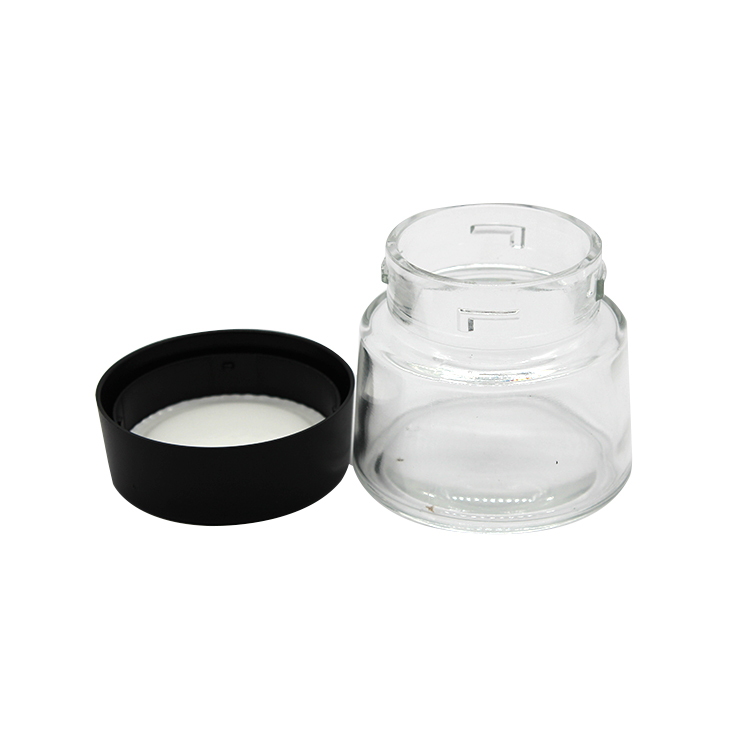 Conical glass jar