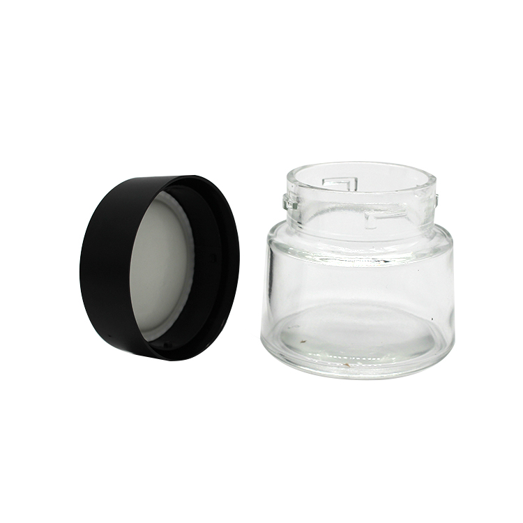 Conical glass jar