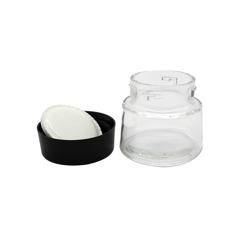 Conical glass jar