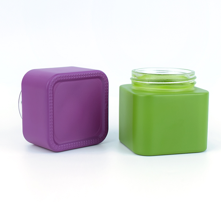 Square glass jar