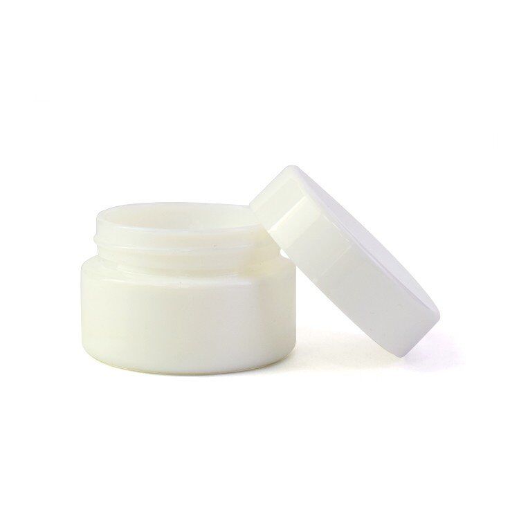 1Oz White Glass Jar