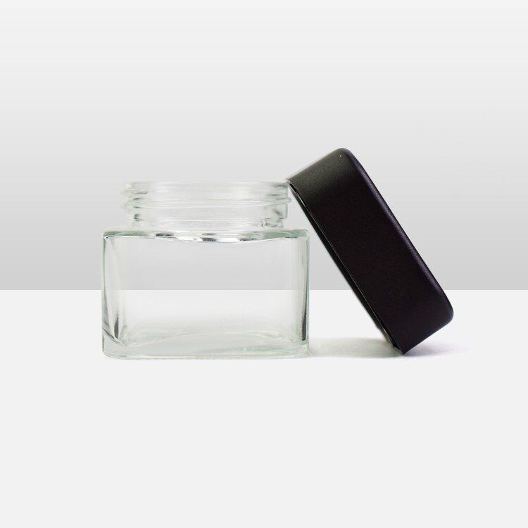 2Oz Square glass jar